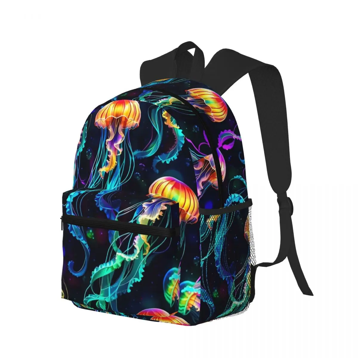 

Психоделический биолюминесцентный рюкзак Trippy Jellyfish, школьная сумка, походный дорожный рюкзак для мужчин и женщин, сумка для книг, сумка на плечо
