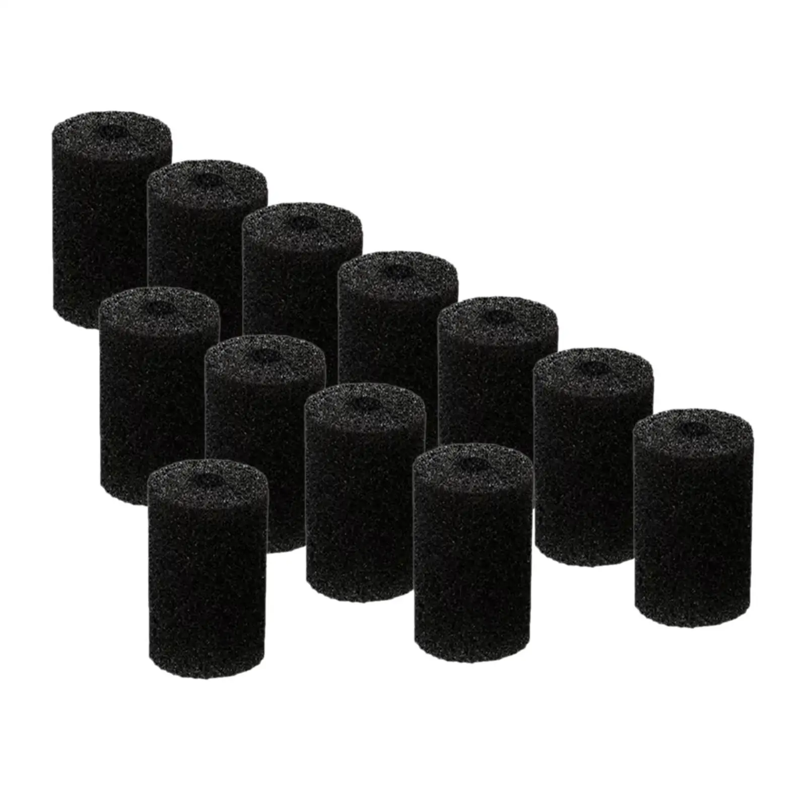 Herramientas de limpieza de repuesto para limpiador de piscina, accesorios de esponja de limpieza duraderos, fáciles de instalar, color negro, 12 unidades