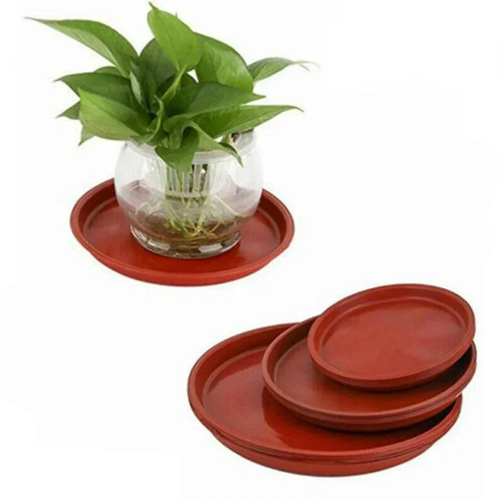 

5pcs Plastic Plant Saucers, 13.9/17.8/26cm Potted Plant Trays, Indoor Outdoor Water Tray Base