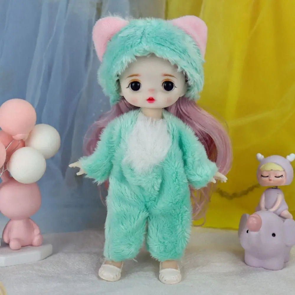 المفاصل المنقولة لطيف BJD دمية ملونة نابض بالحياة دمية فتاة صغيرة لطيف Kawaii المنقولة المفاصل فتاة صغيرة دمية هدية حفلة