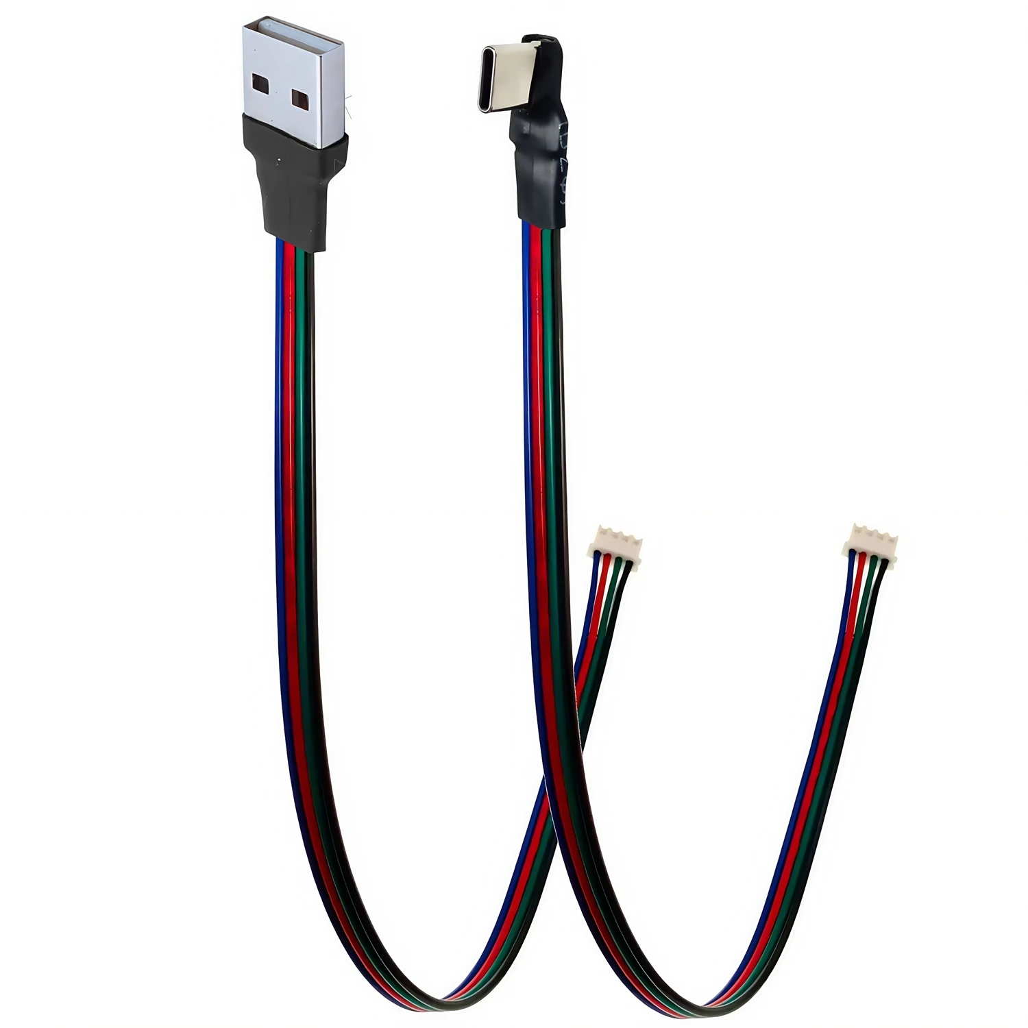 Micro mini USB2.0 TYPE-C 4P placa de bloqueio de fivela de pressão direta conector USB fêmea com cabo PH2.0 comprimento 30 CM