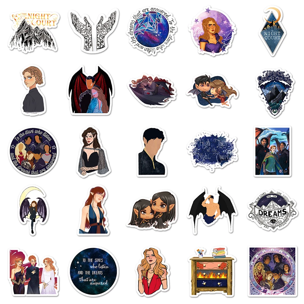 10/30/50pcs Classic TV Show Acotar Merchandise Cartoon Stickers Aesthetic Graffiti Decals Phone Car Cool Waterproof Sticker Toy