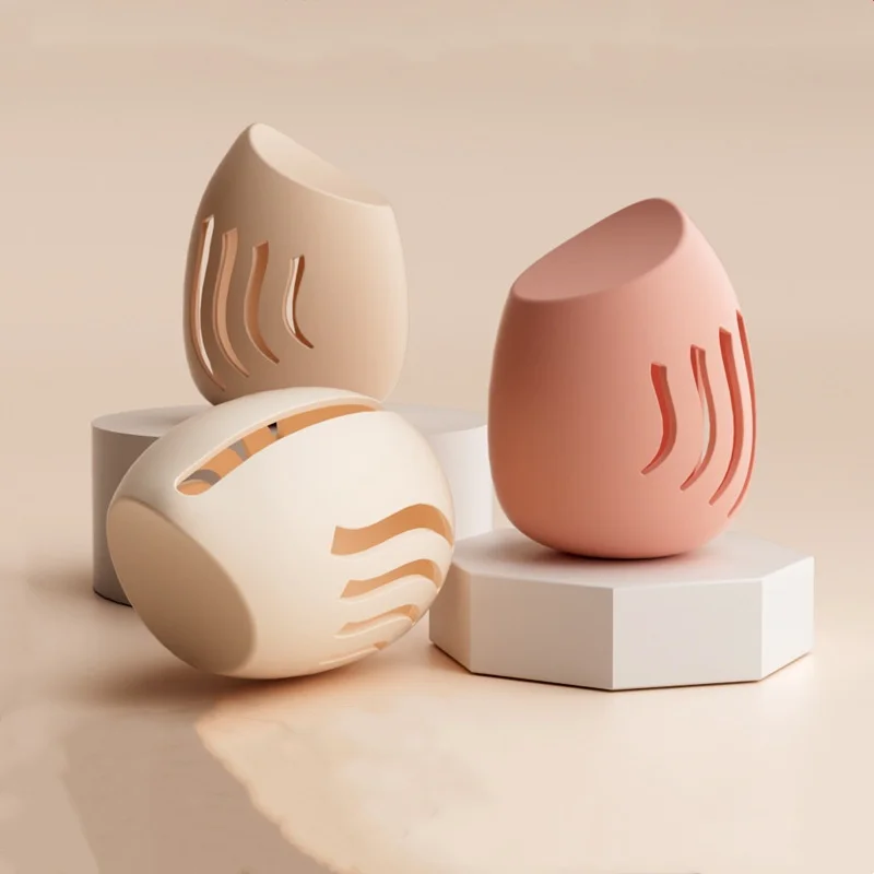 Draagbare Multi-hole Ventileren Make-up Spons Beschermhoes Siliconen Schoonheid Eieren Opbergdoos Cosmetische Bladerdeeg Stofdichte Organizer
