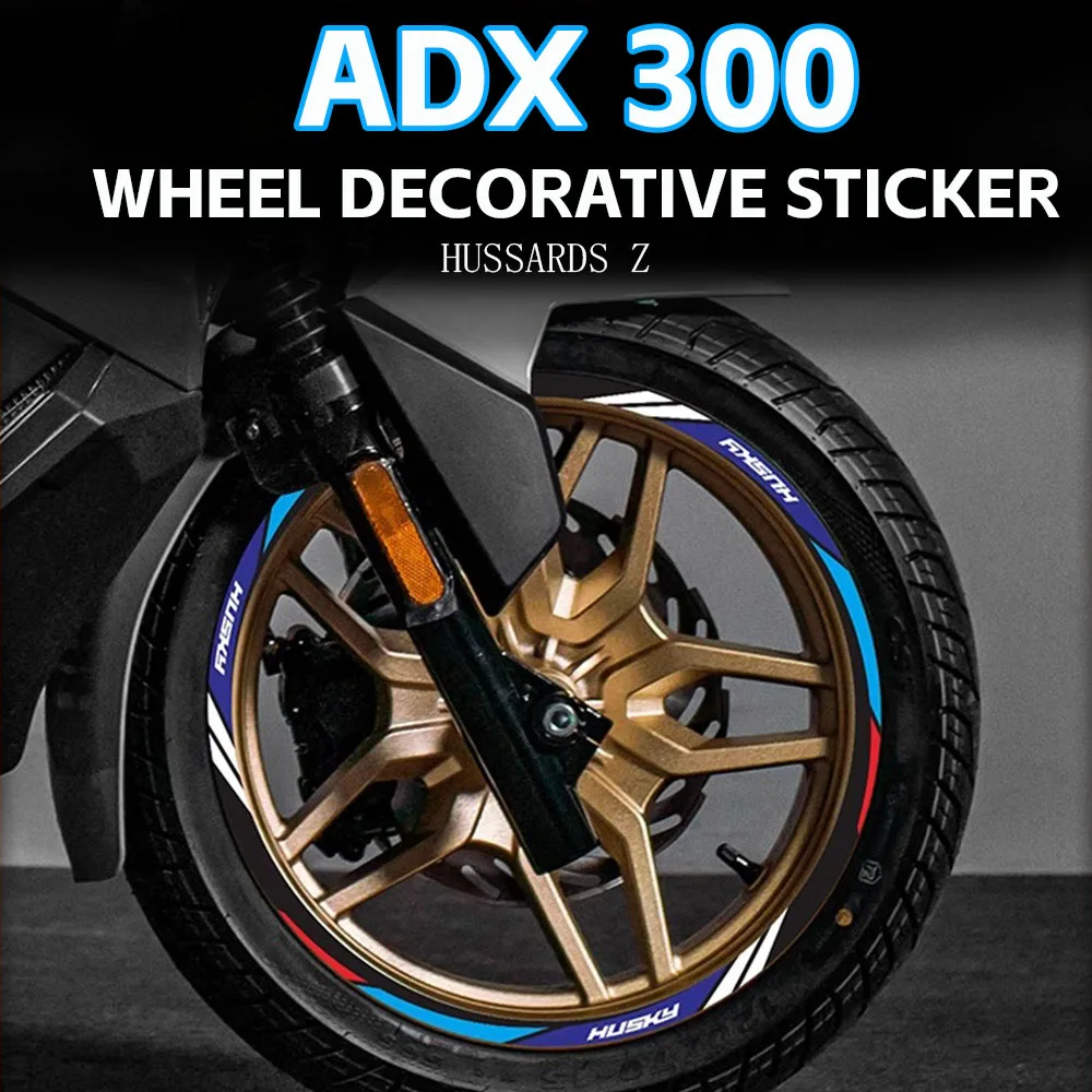 For SYM ADX300 ADX 300 300ADX 2024-2025 Motorcycle Wheel Stickers Rim Stripes Hub Decal Tape Accessorise Waterproof ADX 300 SYM