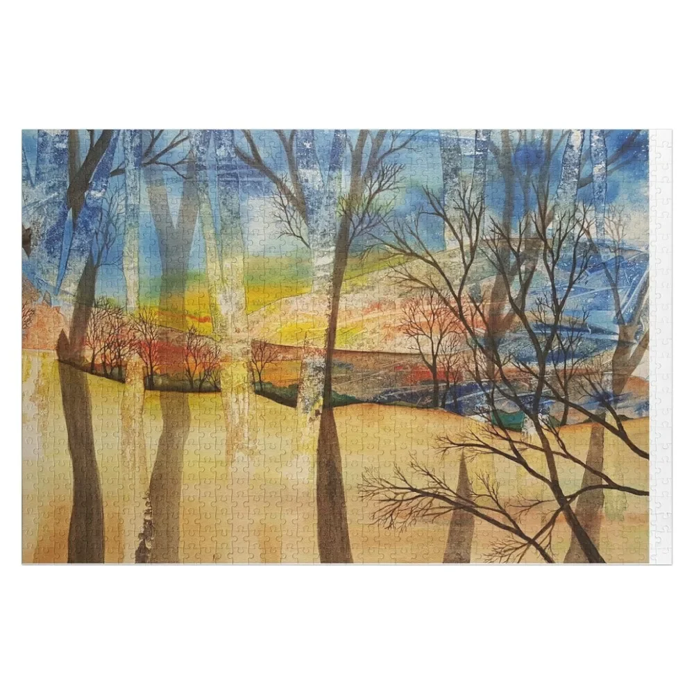 Warmth Beyond the Hills Jigsaw Puzzle Personalized Gift Married Woods For Adults Puzzle