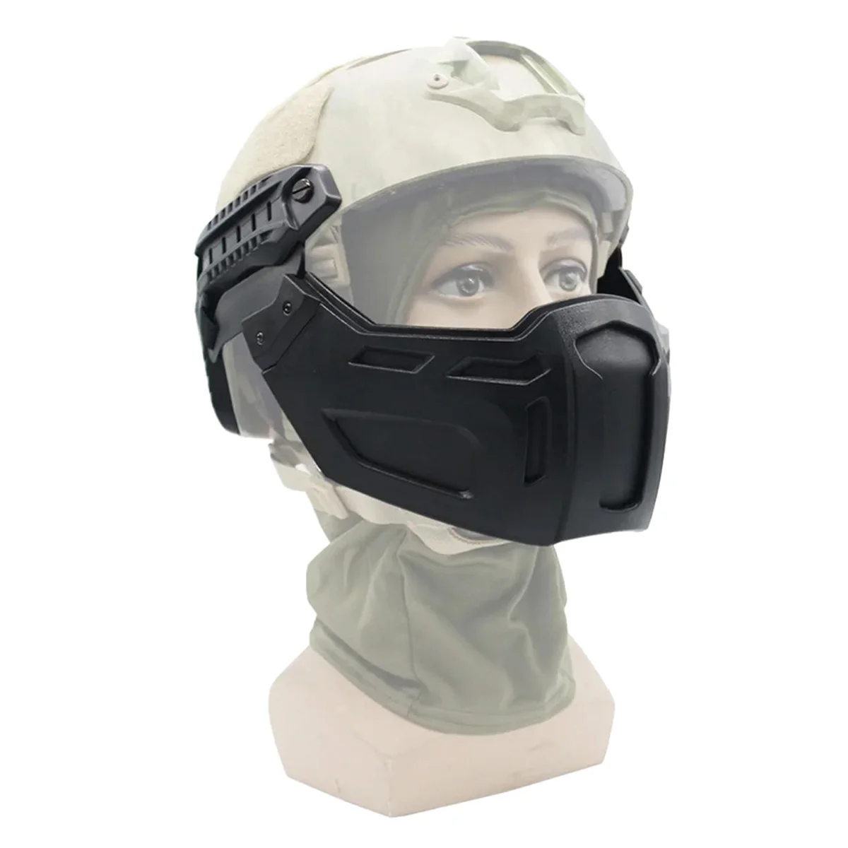 New Tactical FAST Helmet Half Face Mask Hunting Airsoft CS Game Paintball Mask Helmet Accessories Gear