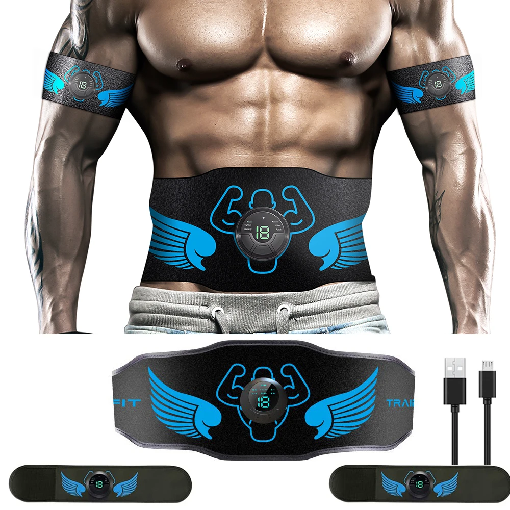 EMS Abdominal Toning Belt Abdomen Vibration Body Slimming Product Trainer Electric Muscle Stimulator Weight Lost Fitness Belt