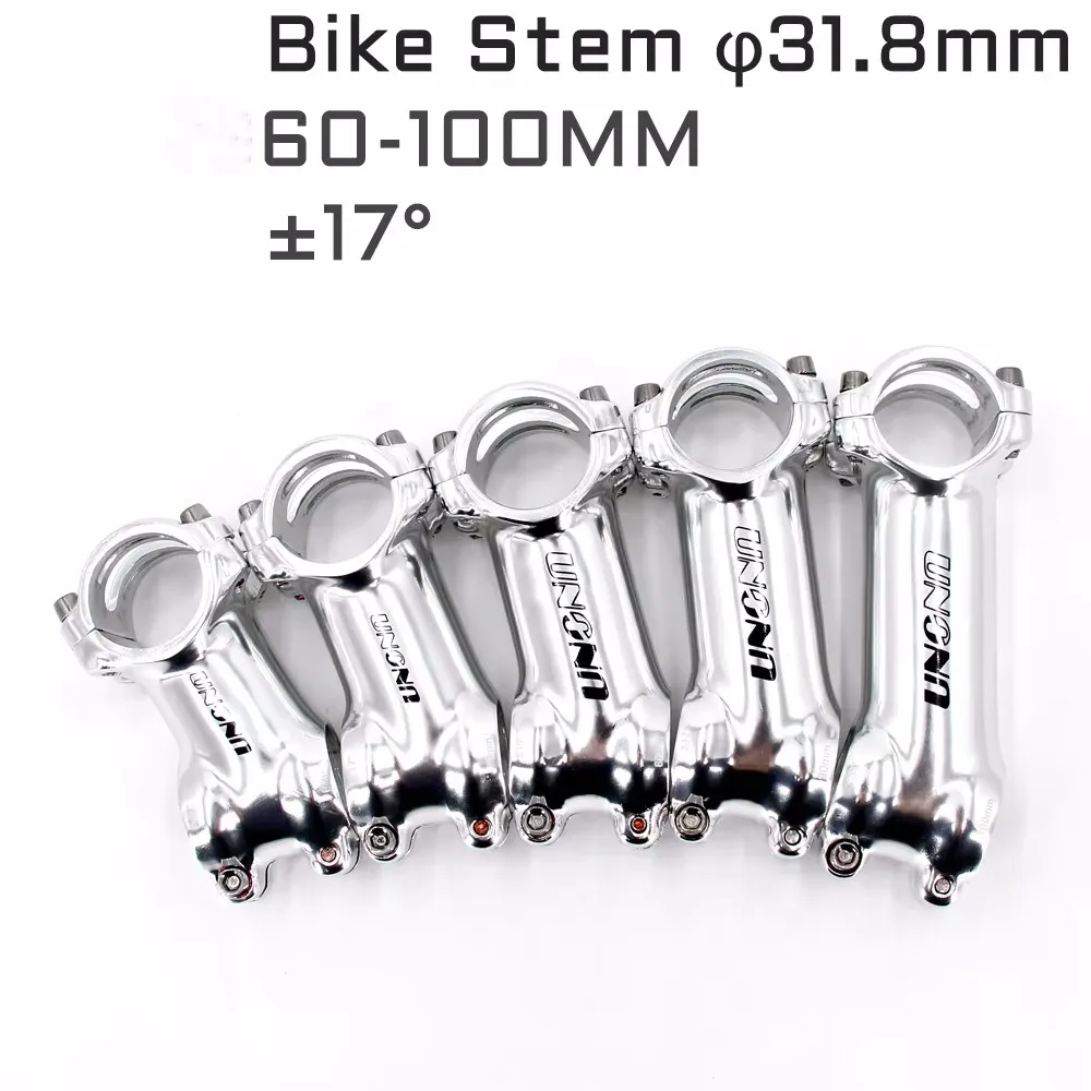 Kalloy haste de bicicleta ultraleve 17 graus mtb estrada haste garfo 28.6 guiador haste 31.8mm 60/70/80/90/100mm montanha uma haste