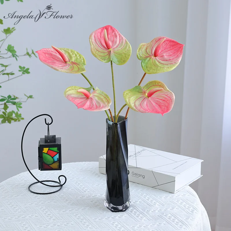 3D Printing PU Anthurium Flower, White Palm Plants, Wedding Floral  Arrangement Accessories, Home Hotel Decor, Photo Props - AliExpress 15