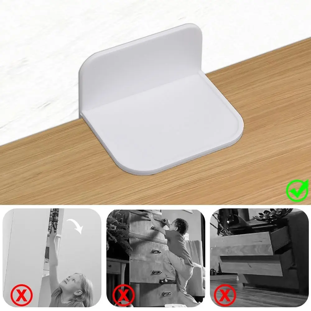 1/2/4Pcs Kid Safety Protect Cabinet Anti-tip Holder Furniture Connect Stabilizer Anti-falling Device Closet Shelves Support