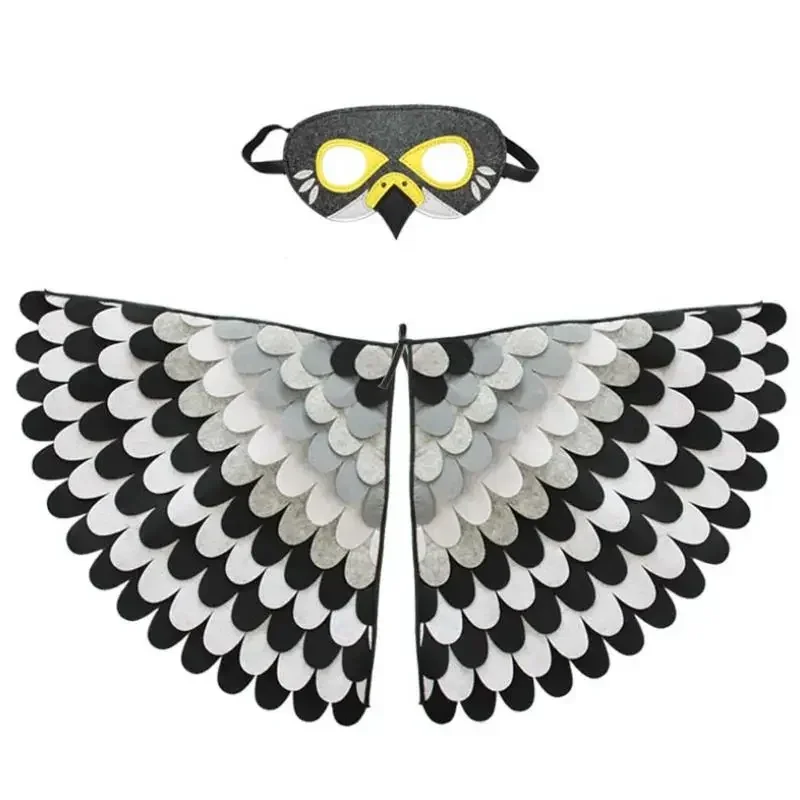 Carnival Peacock Cosplay Bird Parrot Butterfly Costumes Wings Kids Boys Girls Mask Cloak Children Sets Animal Clothes MN12