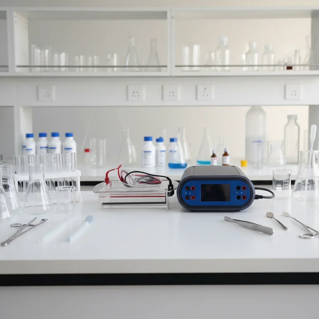 Professional Horizontal Electrophoresis Tank System for DNA/RNA Analysis with Tray Combs & Power Supply