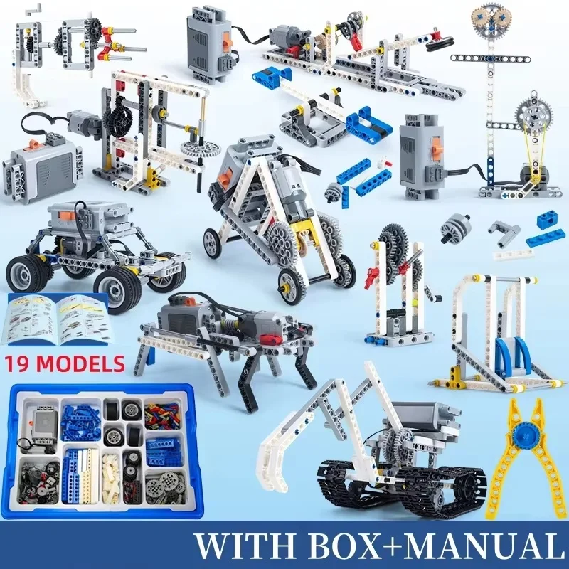 Technical Parts Multi Technology Programming Educational Students Learn DIY Building Blocks MOC Bricks Power Kids Toys Gift