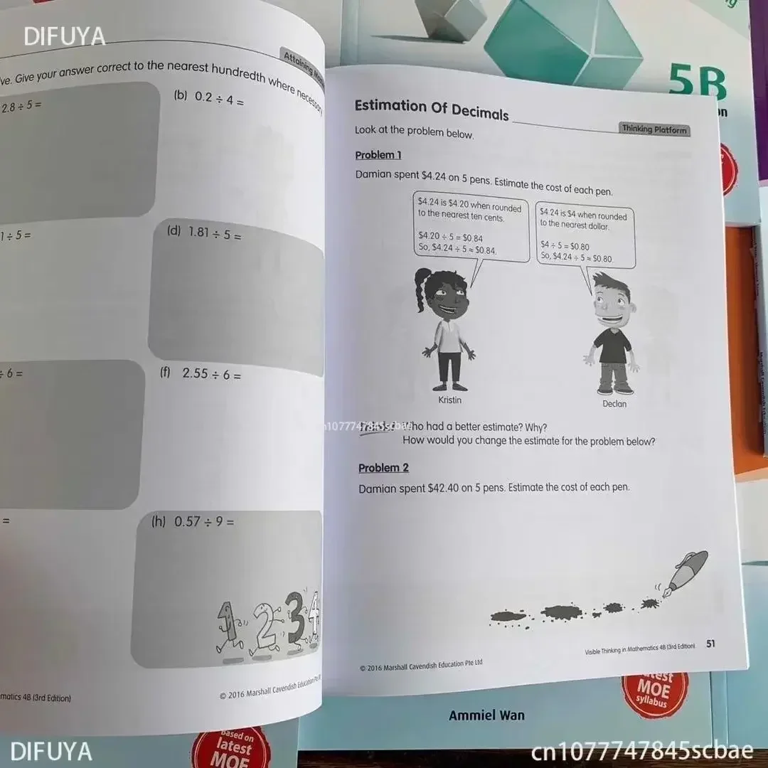 11 Books/Set SAP Visible Thinking in Math Book Grade 1-6 Children Learn Math Books Singapore Primary School Mathematics Textbook
