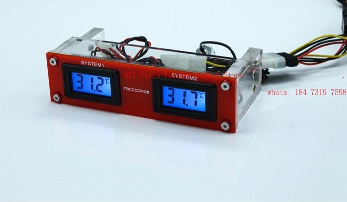 WDXS-GQ optical drive multi-function panel, dual-group dual-screen temperature display, computer water cooling