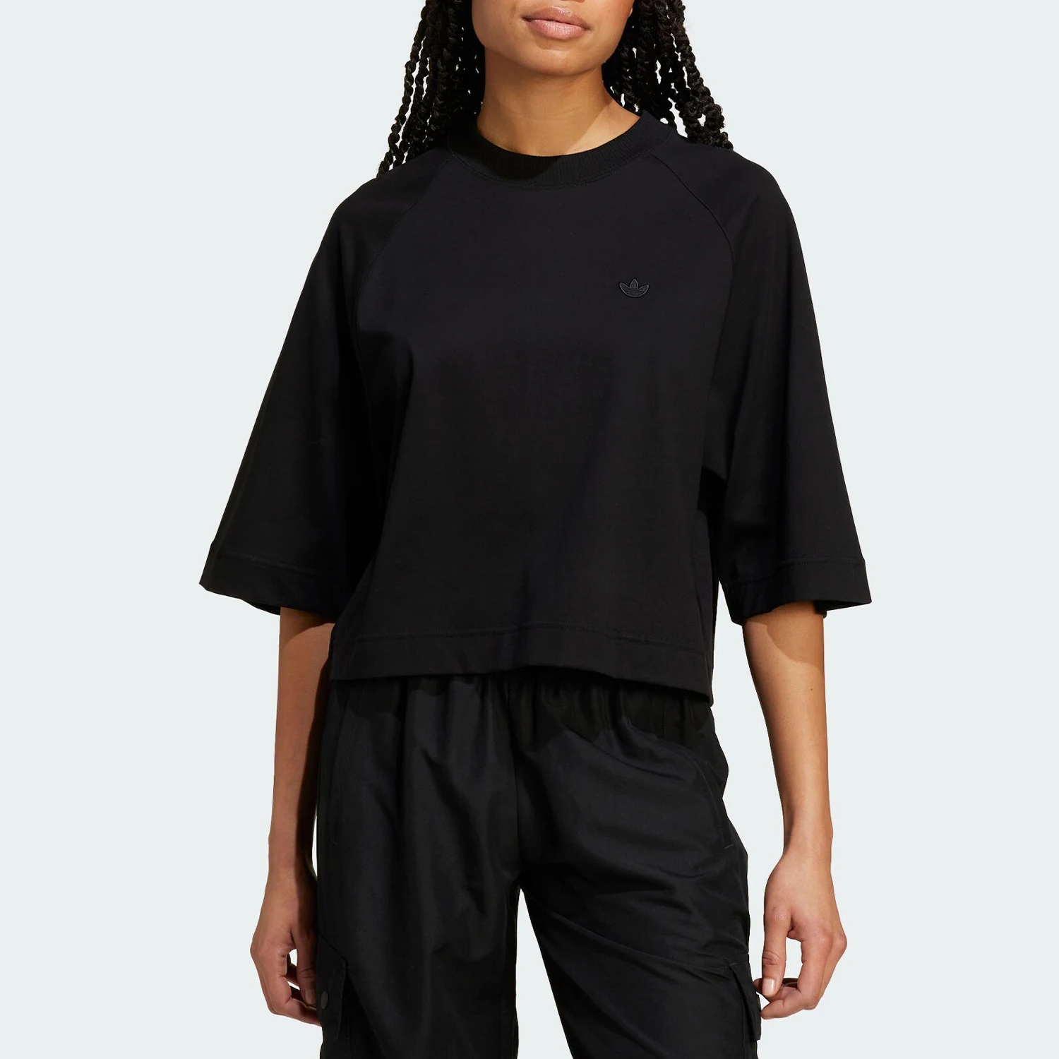 

Adidas Official Genuine Women's Loose Casual Round Neck Sports Short Sleeve IY9705