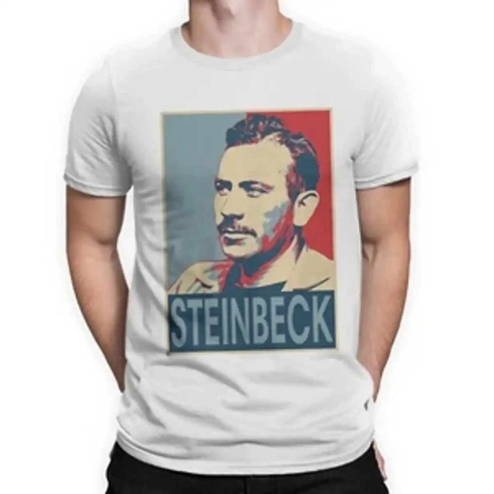 Camiseta John Steinbeck, autor inglés, estudiante americano, top, regalo vintage, estilo lavado, suave, elegante, informal, a la moda