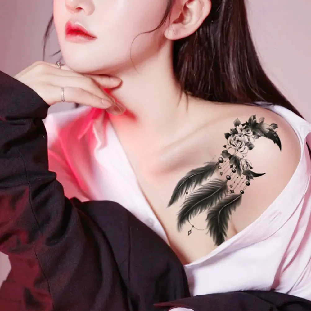 

10 Sheets Temporary Tattoos Stickers Waterproof Realistic Women Body Fashion Fake Ink Decals Long Lasting Safe Skin Friendly
