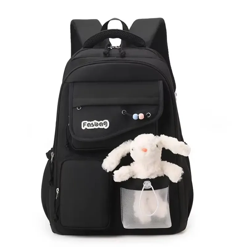 

Japanese Ins College Style Backpack With Pendant Versatile Large Capacity School Bag Fashion Casual Shoulder Bag For Middle Scho
