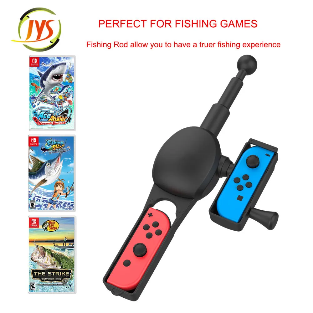 NSJoyCon impugnatura sinistra e destra canna da pesca con rilevamento del corpo JYS-NS192 design di simulazione del rotore esperienza di pesca più realistica