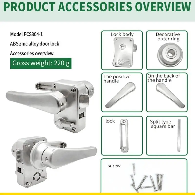 

SZCH High Quality Metal Bathroom Door Lock Sided Entry Easy Installation For Motorhome Yacht Toilet
