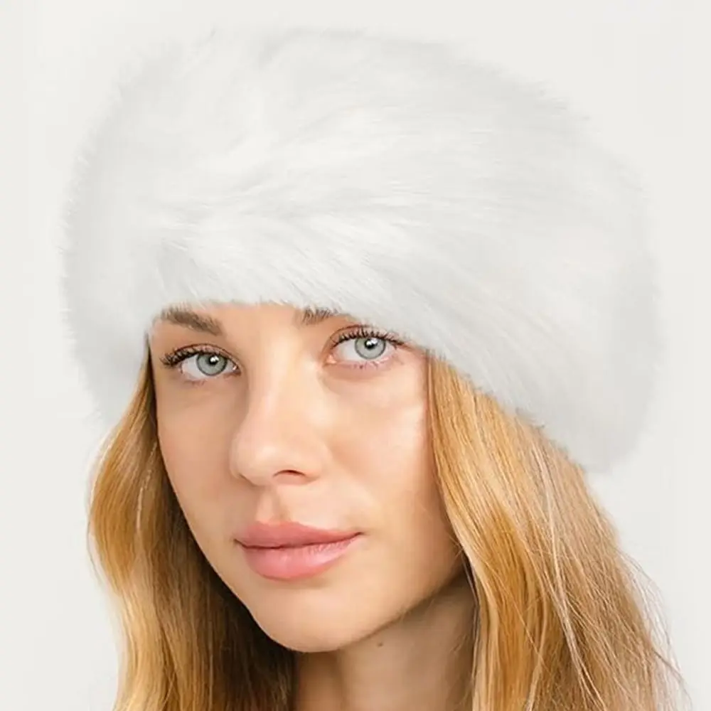 Hot Faux Fur Women Winter Headbands Furry Warm Ear Muffs Soft Elastic Faux Fur Headband Women