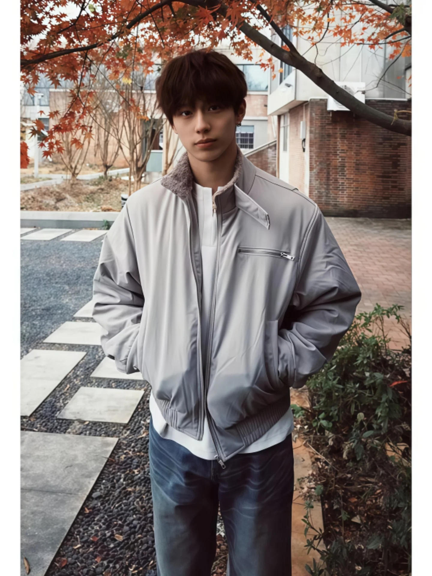 

Мужская утепленная куртка из хлопка с меховым воротником, короткая, свободного кроя, зимняя рабочая одежда, с воротником-стойкой, теплая, молодежная, модная, повседневная.