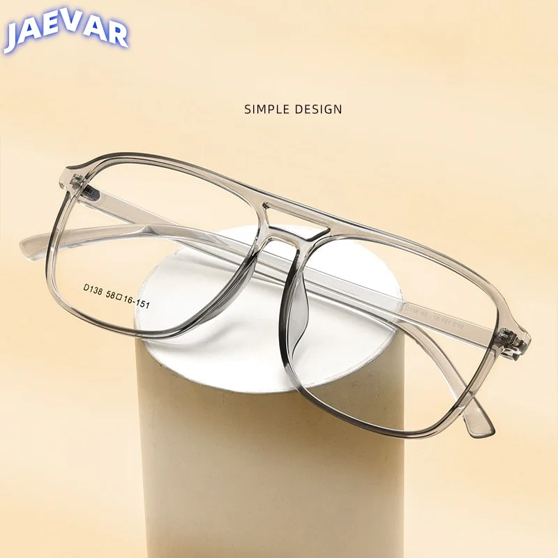 

TR90 Glasses Frame Retro Double Beam Men's Glasses Frame Ultralight Fashion Optical Prescription Eyeglass Frame For women's D138