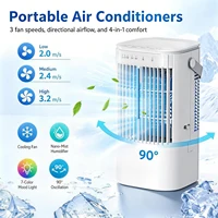 Ventilateur de refroidissement portable avec lumière nocturne à sept couleurs, grande capacité de 900 ml, interface USB, adapté au salon, à la chambre à coucher, etc. 1