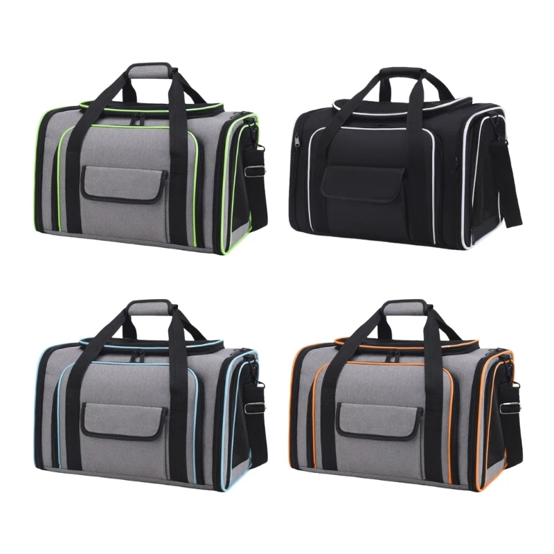 

Expandable Cats Carriers Bag with Breathable Mesh Adjust Shoulder Strap Travel Case for Pet Dog Ventilation Suitcases G5AB