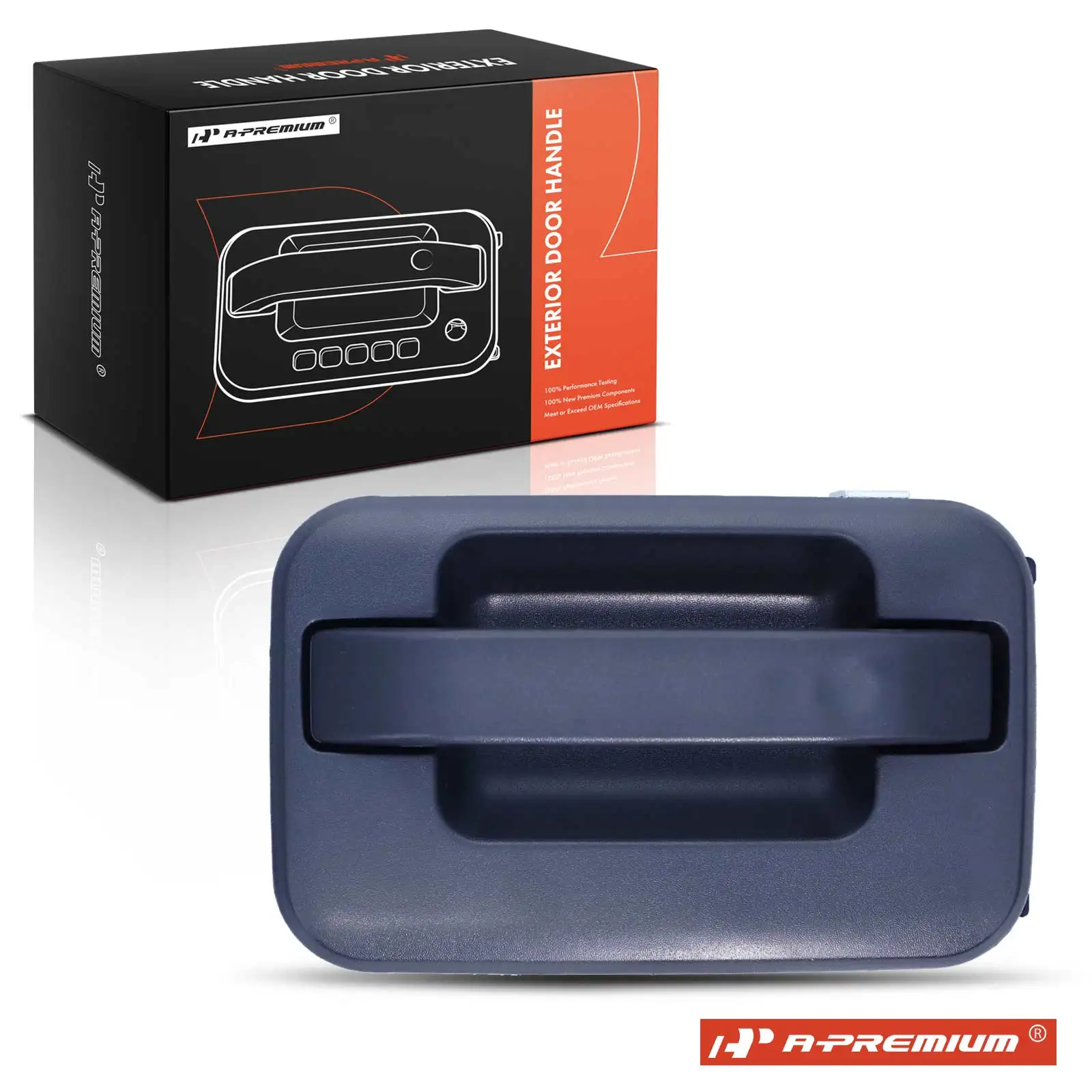 A-Premium Rear Driver Side Textured Black Exterior Door Handle w/o Key Hole for Ford F-150 2009-2014