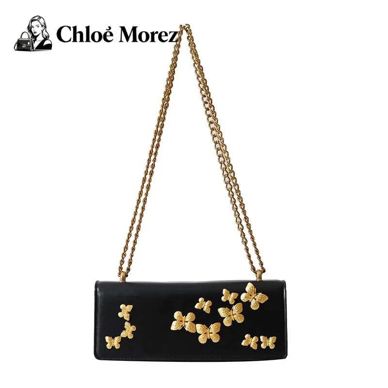 

Butterfly Splicing Western Style Ins Women's Single Shoulder Cross Small Square Bag