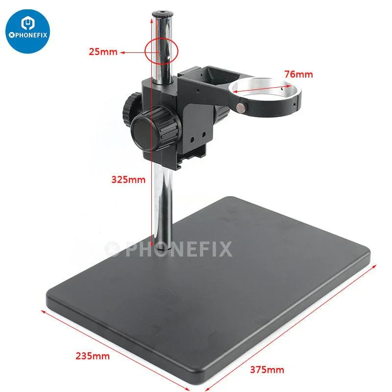 76mm Diameter Adjustable Stereo Microscope Stand Holder Articulating Arm Pillar Clamp Bracket Microscope Gear Accessories