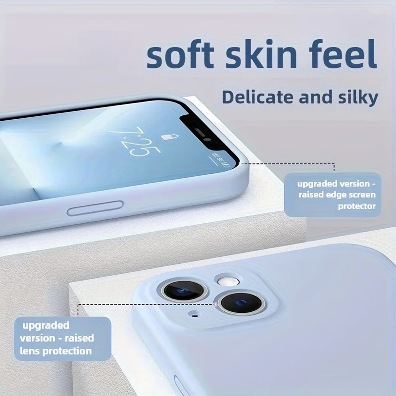 Luxuriöse Eingebaute Flanell Einfarbige Stoßfeste Handyhülle für iPhone 17, 16, 15, 14, 13 Pro Max Weiche TPU Rückseite – Detail 8
