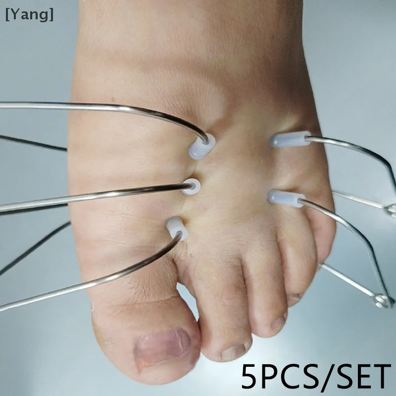 Rvs Acupunt Massager Ring 3-in-1 Hand Palm Voet Acupunt Clip Draagbare Drukstimulator Acupunt Massager clip