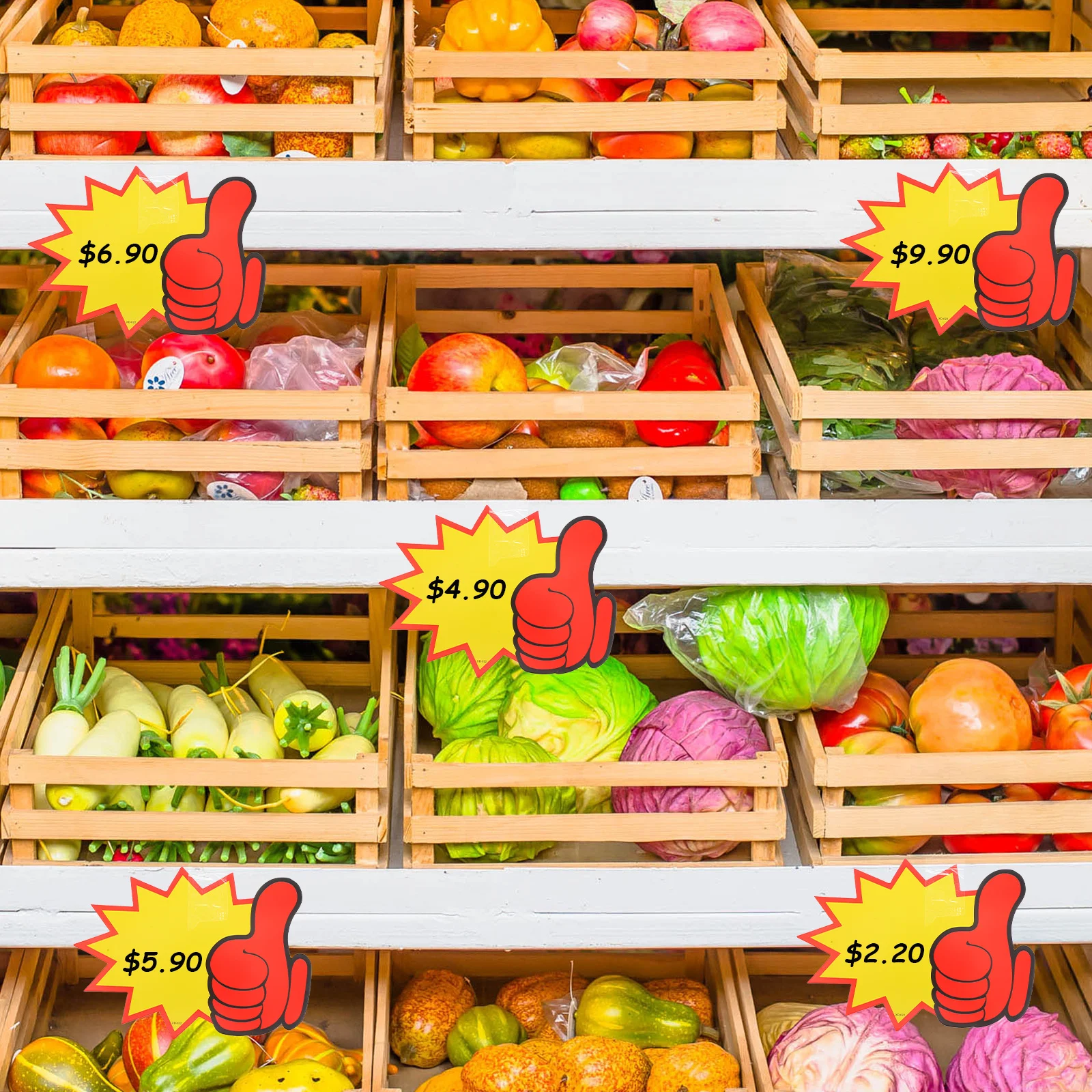 100 Pcs Price Tag Sale Sign Explosion Stickers Pricing Tags for Retail Paper Sales