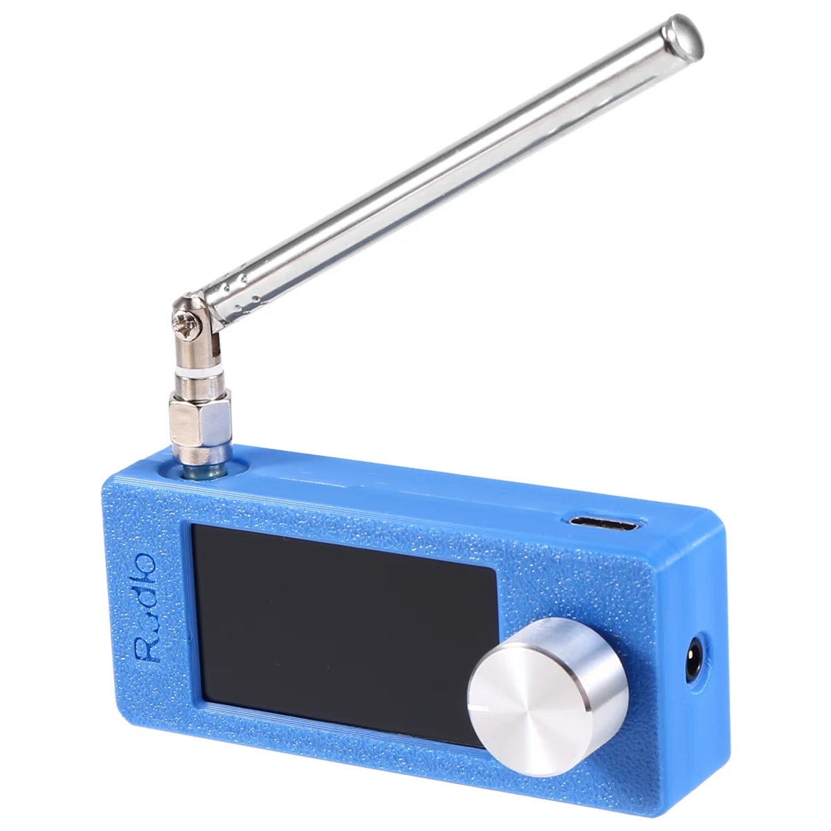 

AB01 SI4732 Portable Radio 10Khz-180Mhz SMA Interface Telescopic Antenna LSB USB AM FM Mini Pocket Radio, Receiver Blue