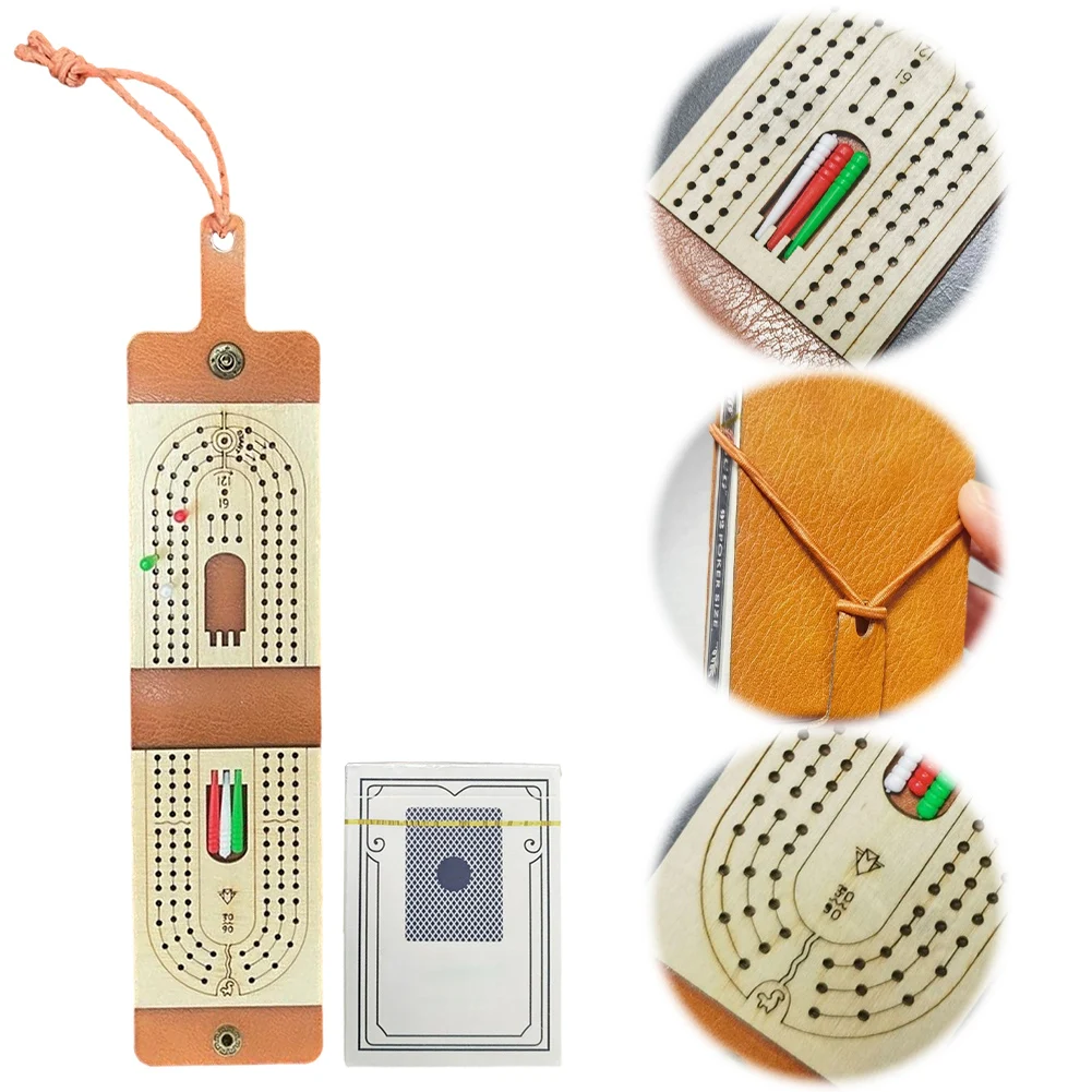 

Деревянный набор настольных игр Cribbage включает в себя игральные карты, 6 колышков, забавная настольная игра, классическая настольная игра для семейной игры, ночные путешествия