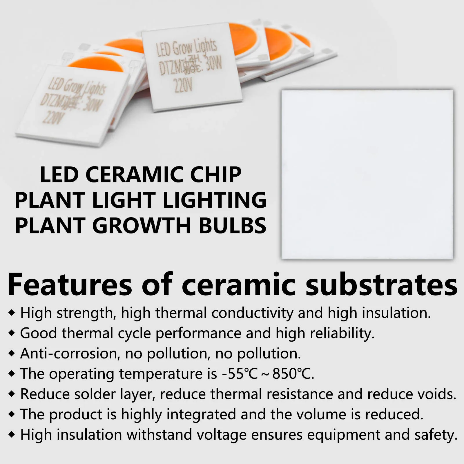 LED COB Ceramics Chip AC 220V 30W 20W 10W 380-840nm LED Grow Light Phyto Lamp Full Spectrum For Plants Seedlings Flower Bulb DIY