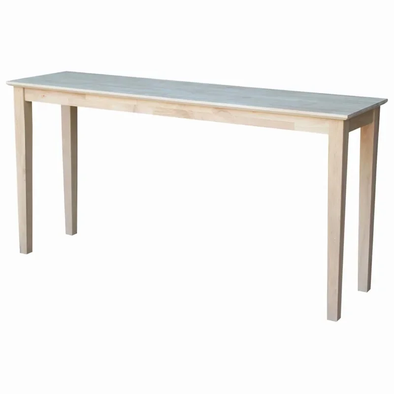 International Concepts Wood Shaker Console Table Unfinished 60 In L X 16 In W X 30 In H Side Table