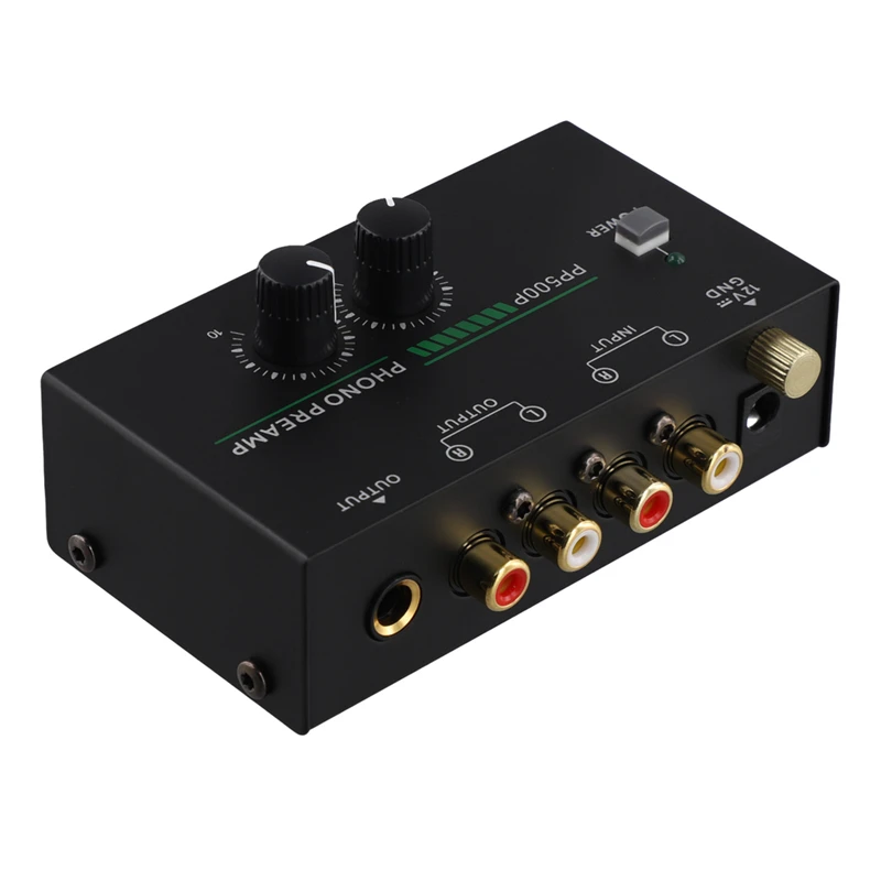 

A99E-Phono Turntable Preamp, Phonograph Preamplifier With R C A Input, RCA/TRS Output, For Turntable Record Play