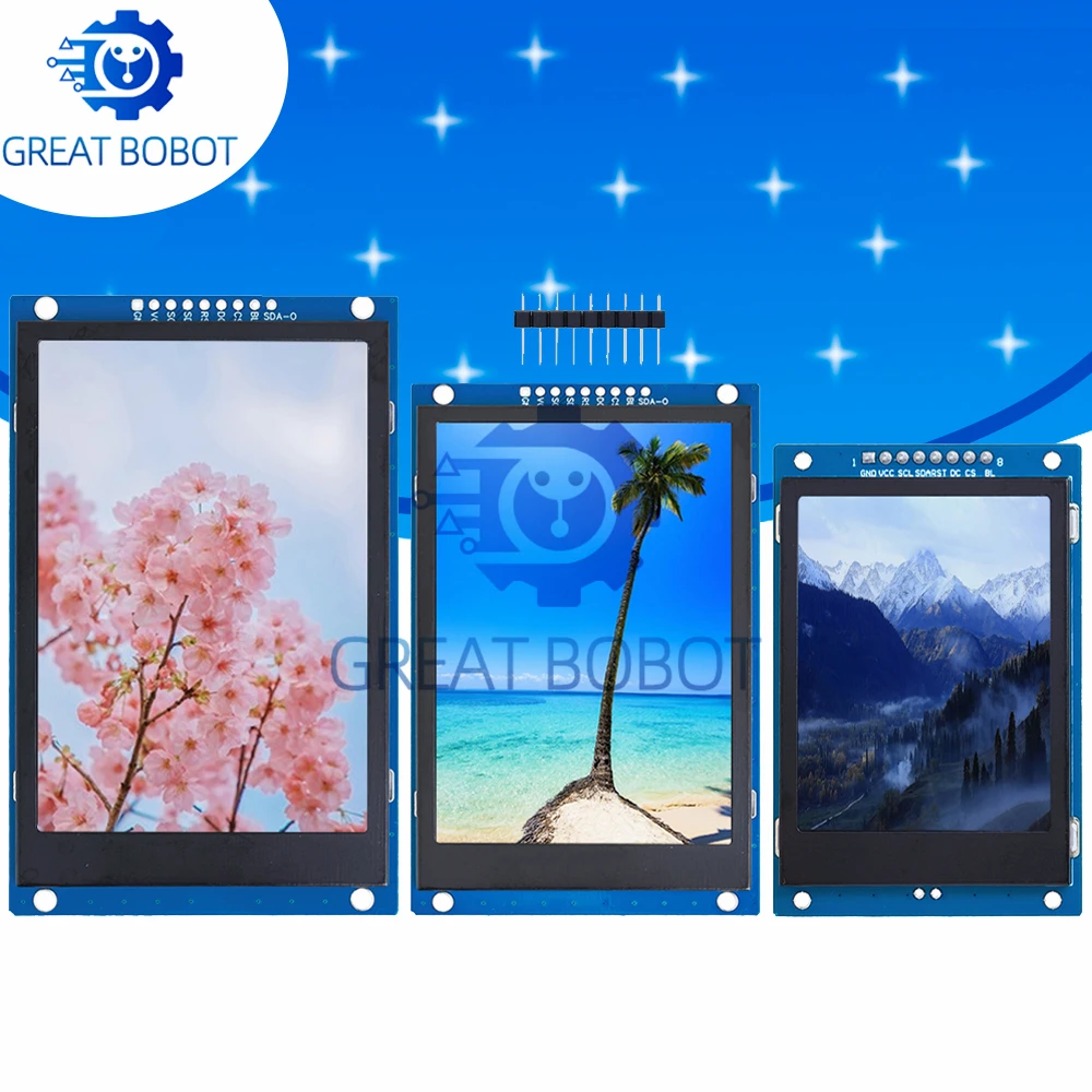 Wyświetlacz SPI TFT LCD 2.4 2.8 3.2 3.5 cala ST7789V ST7796S, 240×320 320×480 z adapterem PCB 3.3V/5V dla Arduino — zdjęcie produktu 2