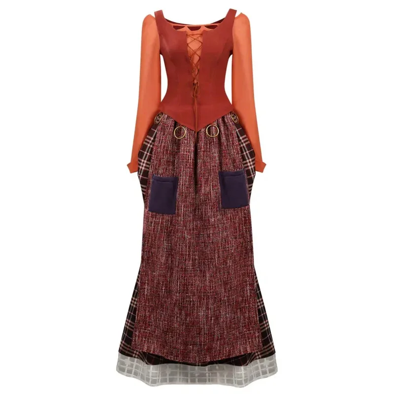 

Mary Sanderson Cosplay Costume Hocus Halloween Pocus Outfits Women Dress Ladies Witch Role Play Party Clothes Adult Fashion New