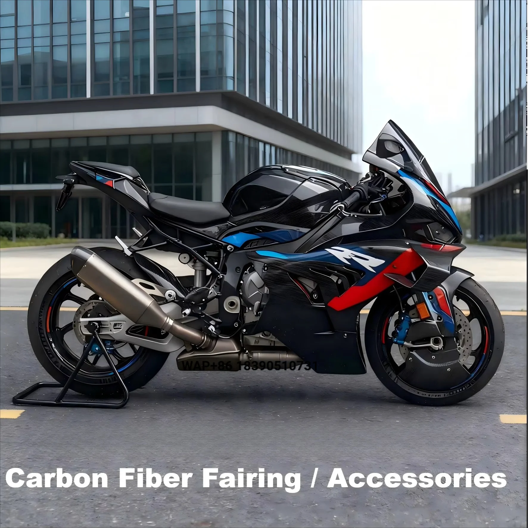 OEM 3K 100% Dry Carbon Fiber Motorcycle Fixed Wing for  2020-2024 Carbon Fiber Fairing Kit Wholesale