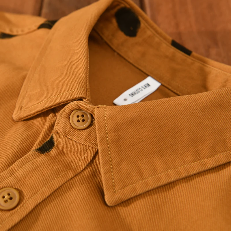 

Новые повседневные хлопковые рубашки с длинными рукавами и принтом для мужчин, рабочая одежда, американские и европейские рубашки больших размеров, верхняя одежда, одежда Camisa