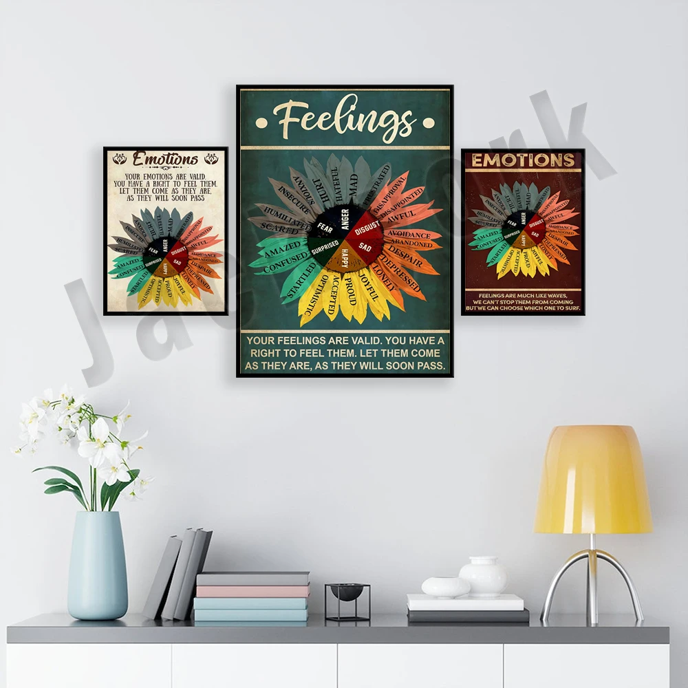 عجلة الحسية ملصق ريترو ملصق عاطفي للتوعية بالصحة العقلية ملصق كن لطيفًا لعقلك ملصق الصحة العقلية #4