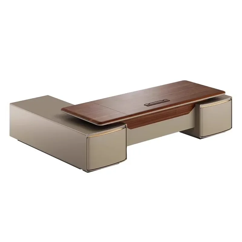 

Durable Boss Office Desk and Chair Combination Chairperson President Supervisor Manager Desk