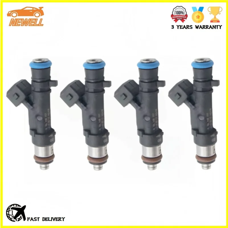 

4pcs 0280158237 166185M110 1199971348 Fuel injector For Bosch UAZ Patriot(3163) Hunter ZMZ 3151 92-94 EV-14-EL 409041.1320100.00
