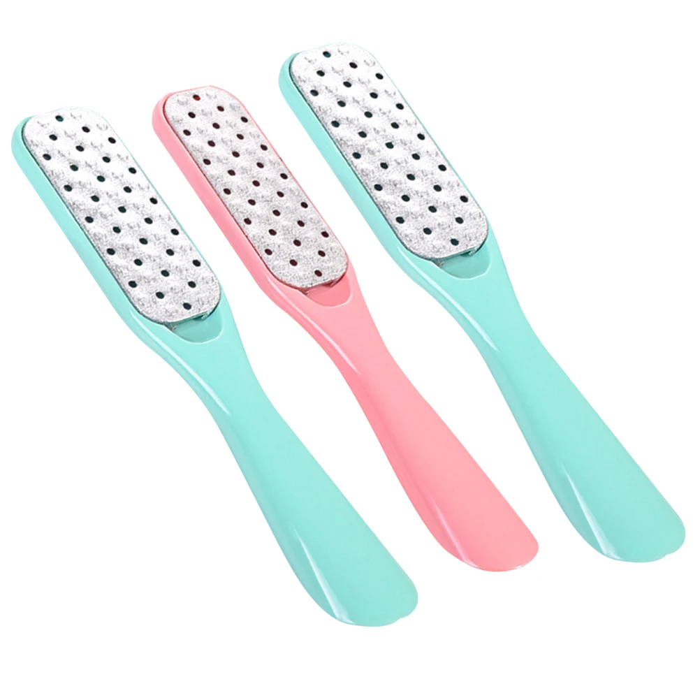 

3 Pcs Double-sided Nail Files Stainless Steel Manicure Tools Salon Use Comfortable Handle Ideal for Nail Care Foot File