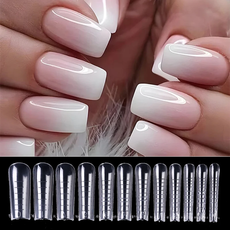 60Pcs Press On Nail Tips Extension False Nail Tips Model Oval Ballet Full Cover False Nails Almond Sculpted Fake Nail Long